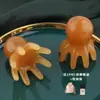 Peine Masajeador de Pulpo Cabezal Masajeador de Meridianos Terapia de Acupuntos del Cuero Cabelludo Peine de Dientes Anchos Pulpo Peine Gua Sha 3952