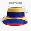 Gorra de Pescador Bloque de Color Bandera de Colombia Copa Mundial 2026 Protección UV Sombrero para el Sol Sombrero de Cubo Sombrero de Aficionado