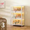 Vitrine de Exibição de Figuras Iluminada com Fechadura, Caixa de Armazenamento à Prova de Poeira Doméstica de Acrílico Transparente para Modelos de Bonecos, Caixas Surpresa