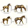 Bestseller transfronteiriço: ornamento de pônei em liga de cobre, ornamento sólido de pônei em miniatura que traz sorte, animal de estimação para chá, decoração de mesa
