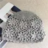 Chapéu Pulôver de Crochê Feito à Mão para Mulheres, Elegante e Versátil, Touca Respirável e Macia, Chapéu de Lã Tricotado de Nicho Estilo Japonês