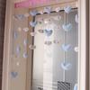 Cortina de puerta de amor rosa melodía para el hogar, alta apariencia, corazón de princesa, cortina de puerta decorativa colgante, cortina divisoria sin perforaciones para mujeres