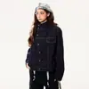 Chaqueta de Mezclilla Negra de Alta Gama Estilo Retro Americano Otoño 2026, Diseño Único, Corte Holgado, Top Casual Versátil