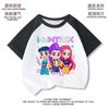 Grupo de Chicas Cazadoras de Kpop Camiseta de Manga Corta para Niñas Verano Tops para Niñas Ropa Infantil Algodón Puro Ropa de Verano para Bebés Moderna