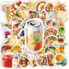 Compra directa transfronteriza de 56 pegatinas tipo doodle de comida, postre y bebida para decorar cuadernos, botellas de agua y libretas, pegatinas impermeables