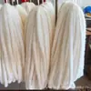 0.7 Adorno de Piel de Visón Genuino Blanco para Ropa Estilo Chino DIY Traje Tang Hanfu Accesorios Cheongsam Borde de Piel Adorno para Sombrero Borde