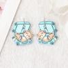 Acrílico Transfronterizo Dibujos Animados Lindo Donut Gato DIY Llavero Colgante Accesorios para el Cabello Accesorios para Aretes