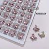 Nido de Pájaro Mariposa Diamante Joyería para Uñas Super Flash Cristal K9 Color Multi-corte Diamante Señalado Usar Pila de Diamantes para Uñas