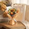 Kit de materiales de ganchillo DIY hechos a mano para hacer girasoles y ramos de flores artificiales, perfecto como regalo para el Día del Maestro