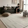 Tapete Sala de Estar Luxo Leve Alta Qualidade Sem Lavagem Limpável Cinza Minimalismo Italiano Capacho Impermeável à Prova de Manchas Tapete para Casa