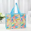 Atacado Spot Transfronteiriço Bolsa de Mão Impermeável Não Tecida com Zíper Tridimensional Portátil Sacola de Armazenamento para Compras Sacola de Presente