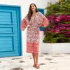 Cárdigan kimono nuevo de rayón transfronterizo europeo y americano de 3 colores, camisa protectora solar para bikini de vacaciones junto al mar, chal de playa 3814