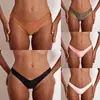 Ebay AliExpress wish Pantalones de playa de color liso de cintura baja europeos y americanos Ropa interior de bikini triangular Trajes de baño para mujer
