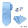 Conjunto de Tres Piezas de Corbata a Rayas de Color Sólido y Pañuelo de Bolsillo Corbata Negra Pura Formal Atada a Mano de Seda Artificial de Gama Alta para Hombre