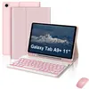 Adequado para Tablet Samsung A9Plus 11 polegadas Capa Protetora com Teclado Bluetooth Retroiluminado, Capa de Couro com Suporte para Caneta, Transfronteiriço A11+