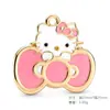 Venta Caliente Transfronteriza Dibujos Animados Sanrio Gato Kt Esmalte Aleación Colgante Joyería Collar Accesorio Componentes para Joyería DIY