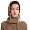 Otoño 2024 100% Cachemira Pura Casual Cálido Bufanda Gorro Grueso Jersey para Mujer Gorro para el Frío Pasamontañas
