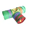 Túnel Arcoíris para Hámster Juguete Plegable de Tres Vías Escondite para Mascotas Pequeñas Hámster Dorado Juego Suministros para Mascotas