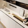 Tapete Protector para Cubierta de Mesa Lateral de Comedor Estilo Morandi, Sensación de Lujo Ligero de Alta Gama, Mantel Largo, Zapatero de Entrada, Mueble para TV, Tapete de Mesa