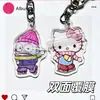 Llavero de Patinaje sobre Hielo Sanrio Estilo Japonés, Colgante Doble Transparente de Acrílico, Lindo Accesorio de Llavero para Mochila de Dibujos Animados
