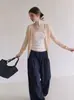 Cardigã de tricô fino estilo francês para mulheres, outono casual versátil de botão único manga longa cor sólida top 693