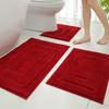 Alfombrilla de Baño Absorbente con Respaldo de Flocado Transfronterizo Alfombra Antideslizante para Pies de Inodoro Alfombra Especial en Forma de U para Inodoro