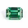 Wuzhou Piedra Preciosa Verde Esmeralda Moissanita Natural Tallada Joyería Collar Colgante Anillo Piedra Preciosa Piedra Suelta Artesanías