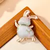 Brocatón de Canción Colgante de Conejo Corredor Estilo Chino Colorido Suave Lindo Adorno de Conejo Accesorios Versátiles Portátiles Diarios para Niñas