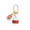 Llavero Colgante Gato de la Suerte Japonés Lindo Rosa Hueco Campana Suerte Bolsa de la Suerte Colgante Joyería Pequeña