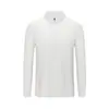 Camisa Polo de Manga Larga con Cuello Alto y Media Cremallera de Lyocell tipo Seda de Doble Cara para Primavera y Otoño Ropa de Trabajo Corporativa Personalizada con Logo Impreso o Bordado
