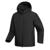 Nova Jaqueta de Algodão Leve com Capuz e Forro de Fleece, Quente, para Outono e Inverno, Venda Quente para Homens, Lazer ao Ar Livre e Esportes