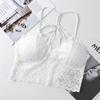 Color Sólido Encaje Torcido Paracaídas Correa Espalda Hermosa Ropa Interior Femenina Sin Tirantes Girasol Cinturón Sexual Almohadilla para el Pecho