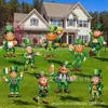 Nuevo Cartel Decorativo Hueco para Jardín del Día de San Patricio Transfronterizo con Lindas Figuras Pequeñas