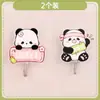 Gancho de Panda Lindo para Sala de Estar y Dormitorio Adhesivo de Pared Sin Costuras Montado en Pared Doméstico Sin Taladro Fuerte Capacidad de Carga Gancho Adhesivo