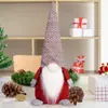 Muñeco sin rostro de Navidad transfronterizo con patrón creativo, gorro tejido, Rudolph, adorno de escritorio lindo