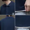 Camisa polo de manga corta para hombre camiseta azul marino de talla grande de alta gama para hombre polo de verano para niño ropa de verano