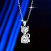 Collar colgante de cristal con forma de corazón de mar nuevo transfronterizo, amor de novias, cadena para clavícula al por mayor