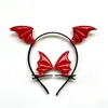 Set de Diadema y Pasador de Murciélago para Halloween Accesorios de Cuero de Pequeño Diablo Accesorios para Fiestas Festivas Accesorios para el Cabello