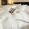 Juego de cuatro piezas de jacquard de algodón de fibra larga de lujo ligero de alta gama, sábana de algodón puro, funda de edredón, sábana bajera, ropa de cama para hotel y casa de huéspedes