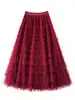 Falda de Malla para Pastel Europea y Americana Transfronteriza AliExpress Amazon Falda Multicapa Industria Pesada Falda Larga con Forma A Gran Oscilación
