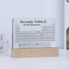 Producto de gran venta transfronteriza: Tabla Periódica de los Elementos Químicos de Secundaria Regalo de Cumpleaños Decoración de Escritorio para Aprendizaje Adorno, en Stock para Entrega Rápida