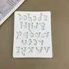 Nuevo molde de silicona alfanumérico en inglés, herramientas de decoración de pasteles de azúcar, molde para pasteles con pegamento de gotas de yeso para hornear más