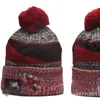 Nueva Gorra de Fútbol 49ers para Otoño e Invierno, Gorro de Punto Cálido Unisex con Letras Bordadas