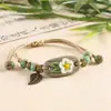 Pulseira de Cerâmica Yuan Xiaohong, Pulseira Artística Trançada Estilo Floresta, Estilo Chinês, Produtos Mais Vendidos do Mercado de Jingdezhen