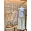 Blusa Dulce Multiusos con Mangas Abullonadas Estilo Coreano de Verano Oficial para Mujer 28393
