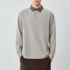 Ropa para Hombre Mo Maike Alta Inteligencia Viaje al Trabajo Patchwork a Cuadros Camiseta para Hombre Otoño 2026 Nueva Camiseta Falsa de Dos Piezas Hombre 76010.