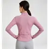 Roupas de Yoga com Sensação de Pele, Secagem Rápida, Zíper Completo para Mulheres, Cardigan Ajustado que Valoriza a Silhueta, Jaqueta para Esportes ao Ar Livre e Corrida, Roupa para Fitness