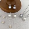 Brincos de pérolas com zircônia microincrustada de alta qualidade, moda de nicho, femininos, requintados, leves, luxuosos, todos os tipos de combinação, colar de pérolas, brincos, terno