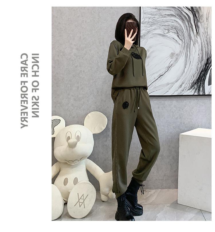 跨境淘货源2023秋季新款街头潮流减龄小个子爆款欧货网红款运动套装休闲运动气质休闲时尚流行新款秋装秋装女装时尚套装套装女装秋季套装女套装女女士运动服女装两件套套装卫衣套装休闲套装秋季套装女装时尚套装盐系休闲套装女装2023