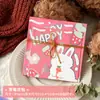 Tarjeta de felicitación plateada caliente Oso confundido Lindo personaje de dibujos animados Juego de sobres Tarjeta con mensaje de bendición de cumpleaños Tarjeta decorativa pequeña hecha a mano